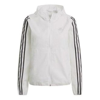 adidas (WMNS) adidas W 3s Wb Sports Training Hooded Woven Jacket White GQ0594