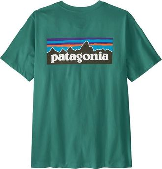 Patagonia P-6 Logo T-Shirt T-Shirt f&uuml;r Herren | gr&uuml;n/t&uuml;rkis