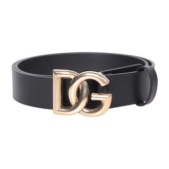 Dolce & Gabbana Black Leather Belt Stylish Mens Accessory - male - Dolce & Gabbana - Belts - Black - 100 CM - Accessories