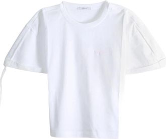 Givenchy T-shirt van katoen met strikken - Dames - T-shirts - Wit - L - Katoen - Tops