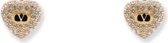 Valentino Garavani Coeur Royal Metal And Swarovski Crystals Earrings-Donna