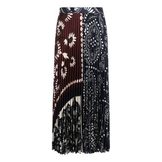 Max Mara Maxi Skirts, female, Multicolor, 2XS, Milord Pleated Skirt