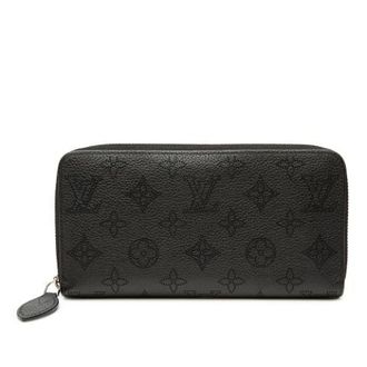 Louis Vuitton Pre-owned Wallets, female, Black, Size: ONE SIZE Pre-owned Monogram Mahina Zip-Around Wallet