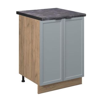 Vicco Mueble Bajo De Cocina Fame-line, Azul Claro-gris, 60 Cm, Et Antracita