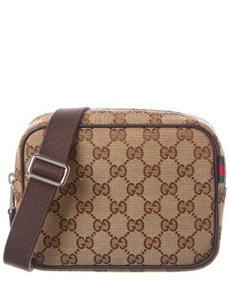 Gucci Gg Canvas & Leather Crossbody