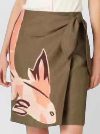 Paul Smith womens wrap skirt knee length graphic