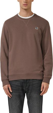 s.Oliver Sweatshirt S.OLIVER, Herren, Gr. 3XL, braun, Sweatware, Obermaterial: 70% Baumwolle, 30% Polyester, unifarben, regular fit taillenbedeckt, Rundhals, R