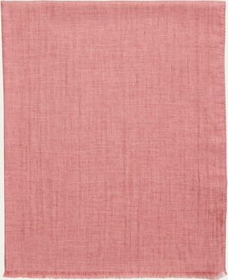 PIACENZA 1733 Mens Modal and Cashmere Melange Fringe Scarf