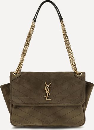 Saint Laurent Borsa a Spalla Niki Tripouch in suede Woman UNI