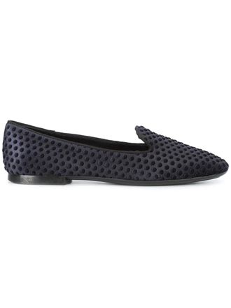 Tod's polka dot-embossed slippers - Black