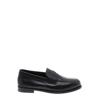 Doucal's Schoenen, Heren, Zwart, 42 1/2 EU, Leer, Almond Toe Loafers