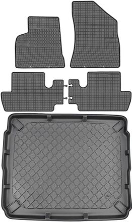 OEM Juego De Alfombrillas De Goma Para Coche Y Maletero Para Peugeot 3008 I Hatchback (05.2009-10.2016)
