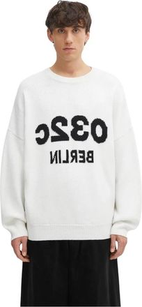 032c Sweater - Heren - Sweatshirts - Beige - XL - Wol - Hoodies & sweatvesten