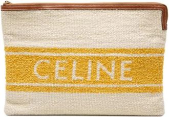 Celine Pre-owned Clutches, female, Multicolor, Size: ONE SIZE Pre-owned Canvas Clutch