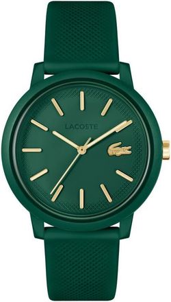 Lacoste L.12.12 Silicone Strap Watch, 36mm in Green at Nordstrom