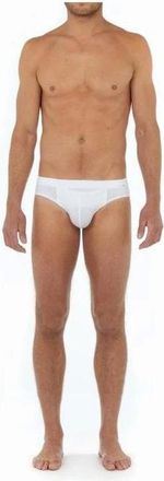 HOM Hom Mens HO1 Tencel Soft Mini Brief, White - Size: 32/33/32