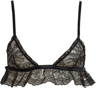 Dolce & Gabbana Soft Cup Lace Bra in N0000 at Nordstrom, Size 3