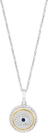 Effy Diamond & Blue Sapphire Two-Tone Pendant Necklace at Nordstrom Rack, Size 18