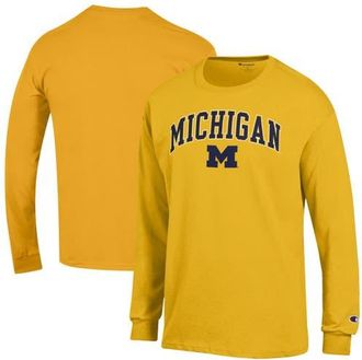 Champion Mens Champion Maize Michigan Wolverines Arch Over Logo Long Sleeve T-Shirt at Nordstrom, Size Xx-Large