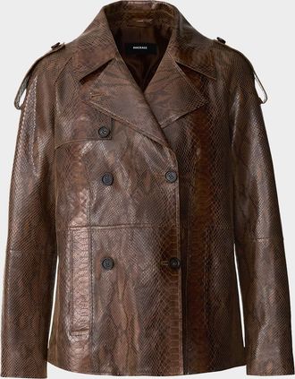 Mackage Dolores-SNK Double-Breasted Leather Jacket