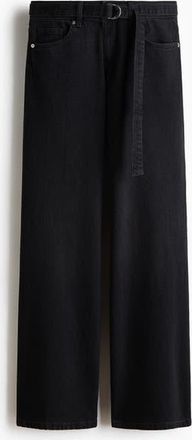 H&M Wide Ultra High Jeans in Black at Nordstrom, Size 16