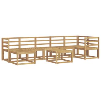 vidaXL Conjunto De Sof&aacute;s De Exterior 8 Pcs Blanco Vidaxl
