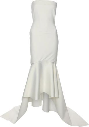 Solace London Abito lungo Kerama senza spalline - Toni neutri