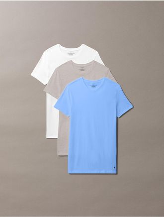 Calvin Klein Mens Cotton Classics 3-Pack Classic Fit Crewneck T-Shirt - Multi - XL