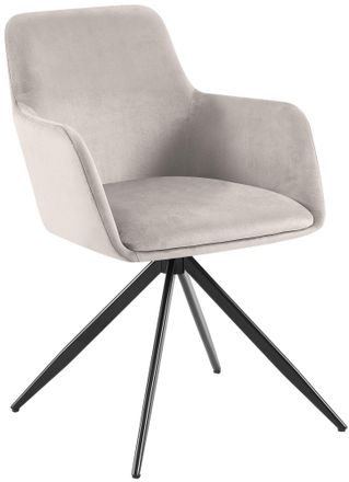 Clp Silla De Comedor Olema En Terciopelo Gris