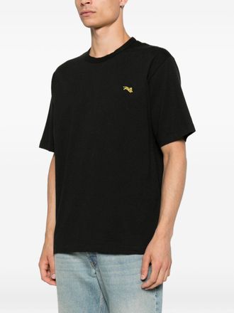 Kenzo Logo-Embroidered Cotton T-Shirt - Black