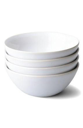 Fable Interiors The Breakfast Set of 4 Bowls in Pearl White at Nordstrom