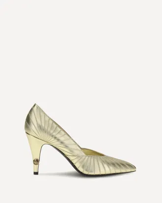 Versace Metallic leather Pumps Female 38.5