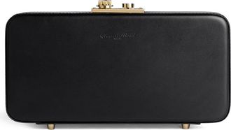 Gianvito Rossi Val&igrave; Clutch in Black Leather at Nordstrom, Size Small