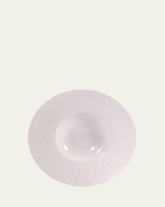 Bernardaud Ecume Large White Rim Soup Plate, 10.6