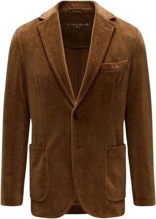 Circolo 1901 Blazer in velluto - Heren - Blazers - Bruin - 2XL - Katoen - Jassen
