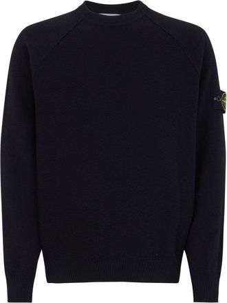 Stone Island Black Crew Neck Sweater