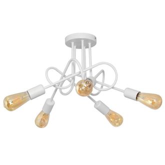 Netlighting Oxford Multi Arm Semi Flush Ceiling Light White 50cm