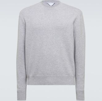 Bottega Veneta Intrecciato leather and cashmere sweater