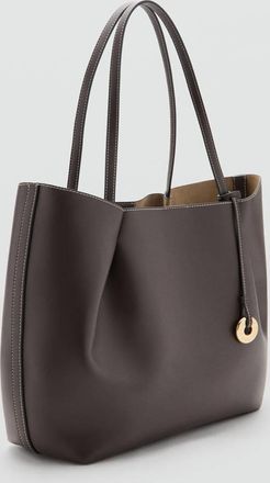 Mango Borsa shopper grande cioccolato - Donna - Taglia unica - MANGO