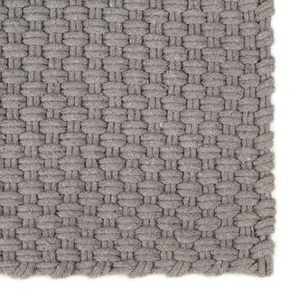 Berkfield Home Rug Rectangular Grey 160x230 cm Cotton | Size: 100 cm diameter