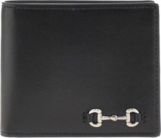 Gucci Leather wallet with Horsebit detail Man One Size