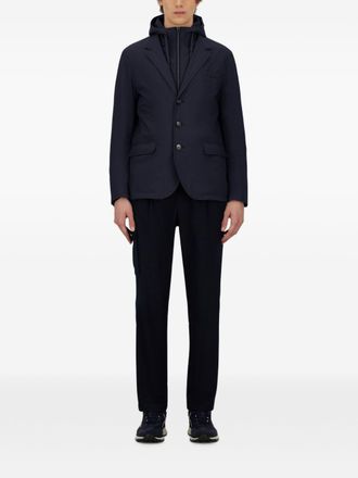Herno Hybrid Blazer with Removable Hood Blazer - Navy