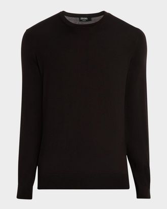 Ermenegildo Zegna Men & apos;s Cashseta Cashmere and Silk Crewneck Sweater