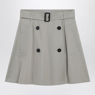 Burberry Beige Trench Mini Skirt In Gabardine