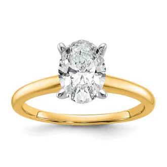 Diamond2Deal 14k Yellow Gold 1 1/2 Ct Certified Lab Grown Diamond Solitare Engagement Ring