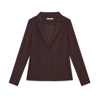 Maliparmi Blazers, female, Brown, Size: 2XL Soft Jersey Jacket