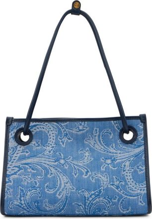 Etro Small Jacquard Denim Shopper Bag - Dames - Shoppers - Blauw - ONE Size - Denim - Tassen