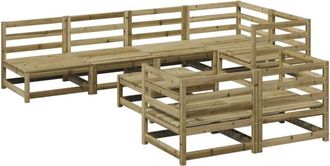 vidaXL 8 Piece Garden Sofa Set Impregnated Wood Pine vidaXL