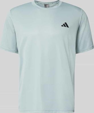 adidas T-Shirt mit Logo und Rundhalsausschnitt in Mint, Gr&ouml;&szlig;e XXL