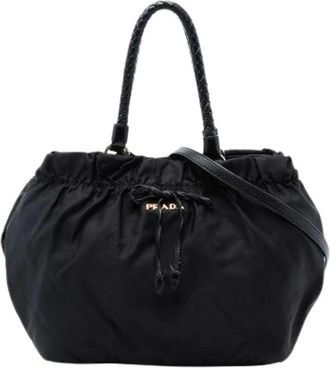 Prada Pre-owned Bucket Bags, female, Black, Size: ONE SIZE Pre-owned Vintage Satchel